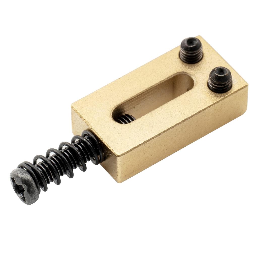 Musiclily Ultra Modern Style Brass Saddles for Electric Gold of 10.5mm Strat/Telecaster Guitars, (Set 6)