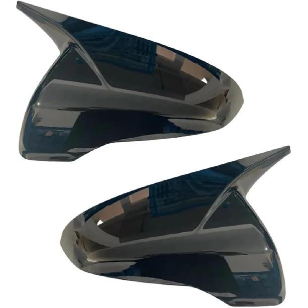 Compatible For Hyundai Veloster N 2018-2023 Horn Pair Rearview Mirror Cover Side Reversing Mirror Cap Rear View Mirror Trim Accessories(Glossy Black) Glossy Black