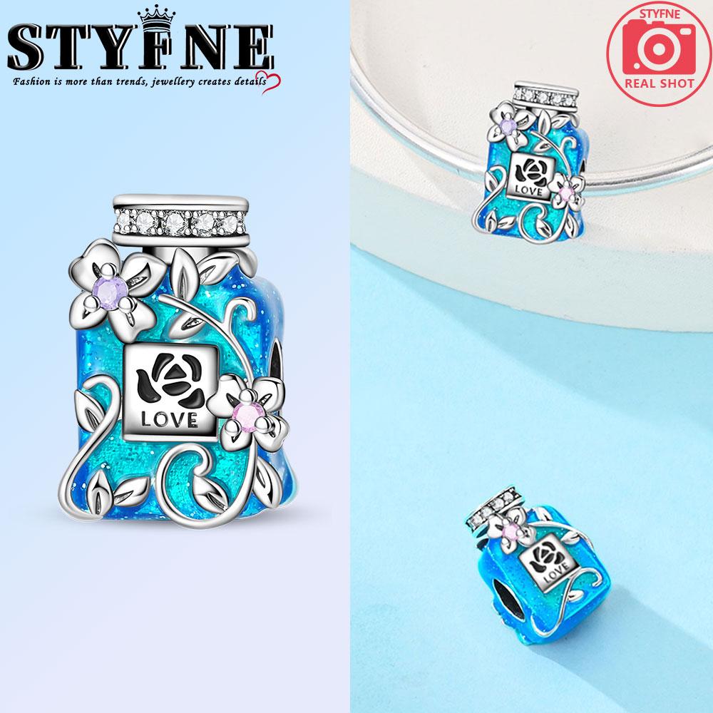 Copper Marine Life Blue Blue Wave Jellyfish And Butterfly Perfume Bottle Charms Beads Fit Diy Bracelets Jewelry