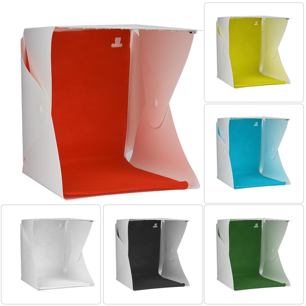 Mini Folding Light Room LED Photo Studio Photography Lighting Tent Box with 6 Backdrops
