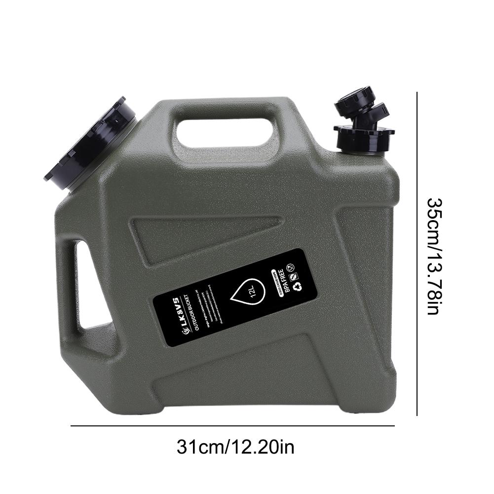 12L kempingová nádoba na vodu Přenosná automobilová vodní nádrž Velkokapacitní venkovní kbelík na vodu s kohoutkem pro kempování Vaření piknik