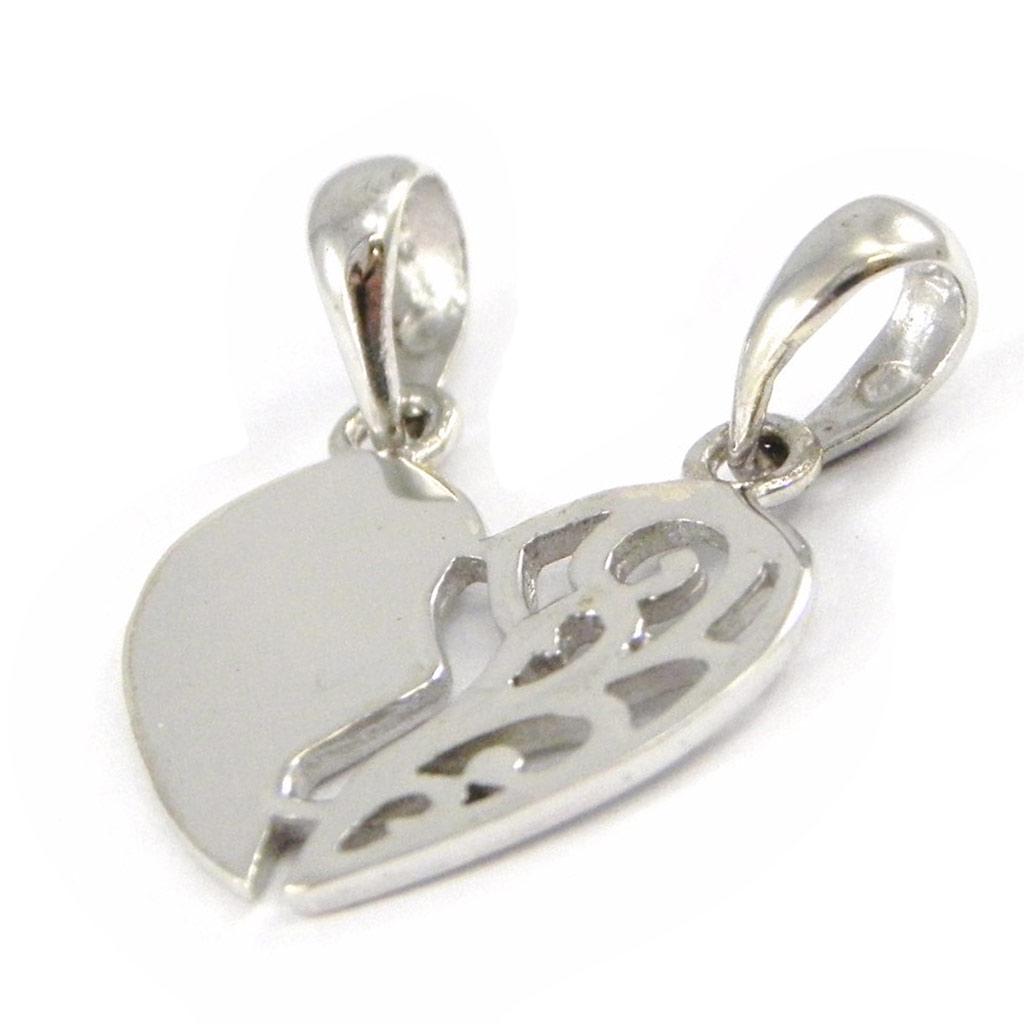 Les Trésors De Lily [F6323] - Silver Pendant 'Soul Mates' Silver (rhodium Plated) - 15x15 Mm