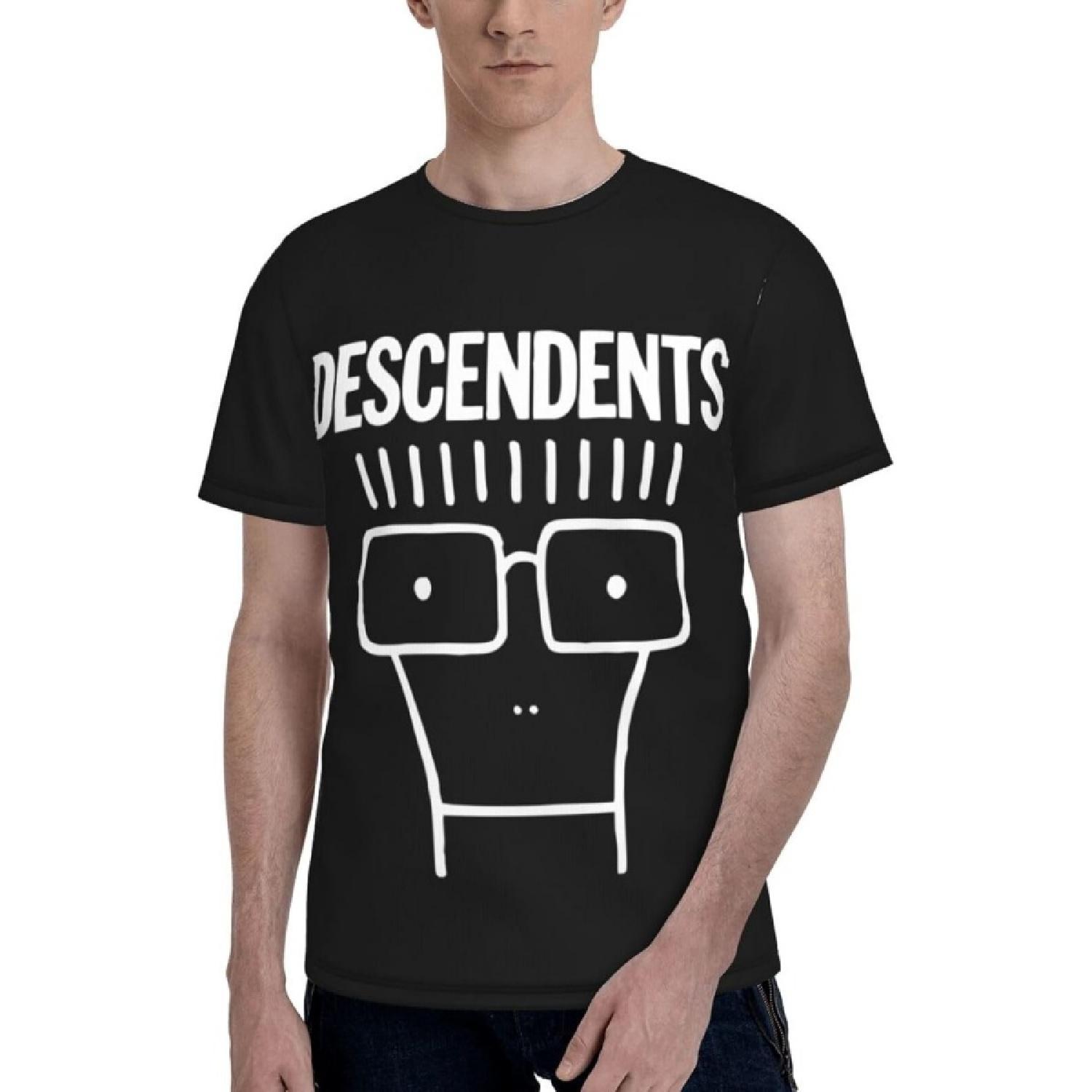 JOISOMI Men s t Shirt Descendents Punk Rock Band Men s Athletic T-Shirts Short Sleeve Quick Dry Breathable Crew Neck(2) S