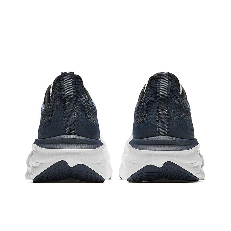 Anta Cloud Feel Simple Versatile Rebound Height Increasing Lightweight Low Top Casual Running Shoes Men sneaker White Blue 912525537-2