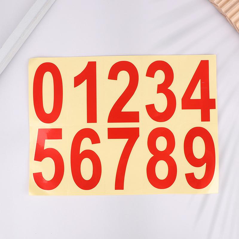 0-9 Car License Plate Reflective Number Label Stickers Waterproof Invisible Number Stickers Highly Reflective Vinyl Sticker