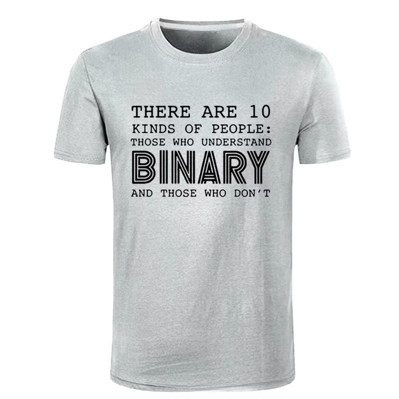 Binary Joke Tshirt There Are 10 Kinds of People Tee Programmer Humor Shirt Geek Culture Gift Funny Coding Cotton Top