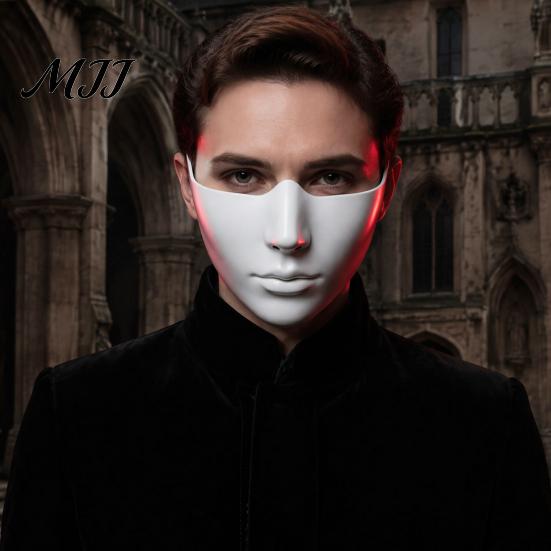 Adults Performance Masque Masquerade for Men Women, Cyberpunk Half Face Mouth Ergonomic Decor Ball Proms, Mardi Gras, Halloween Cosplay Party
