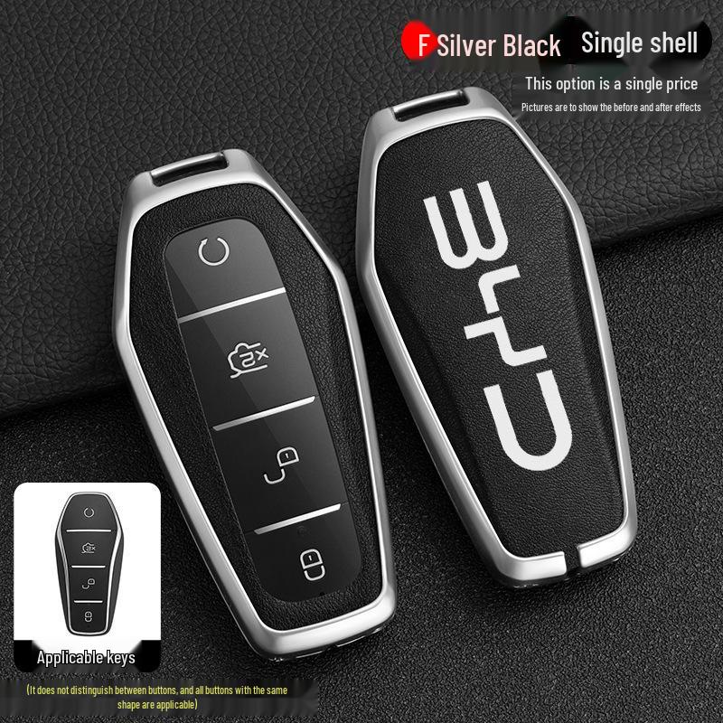 BYD Han Key Case for Qin Pro, Song Max, New Energy, Tang, Song Plus - Metal Shell Car Bag Buckle.