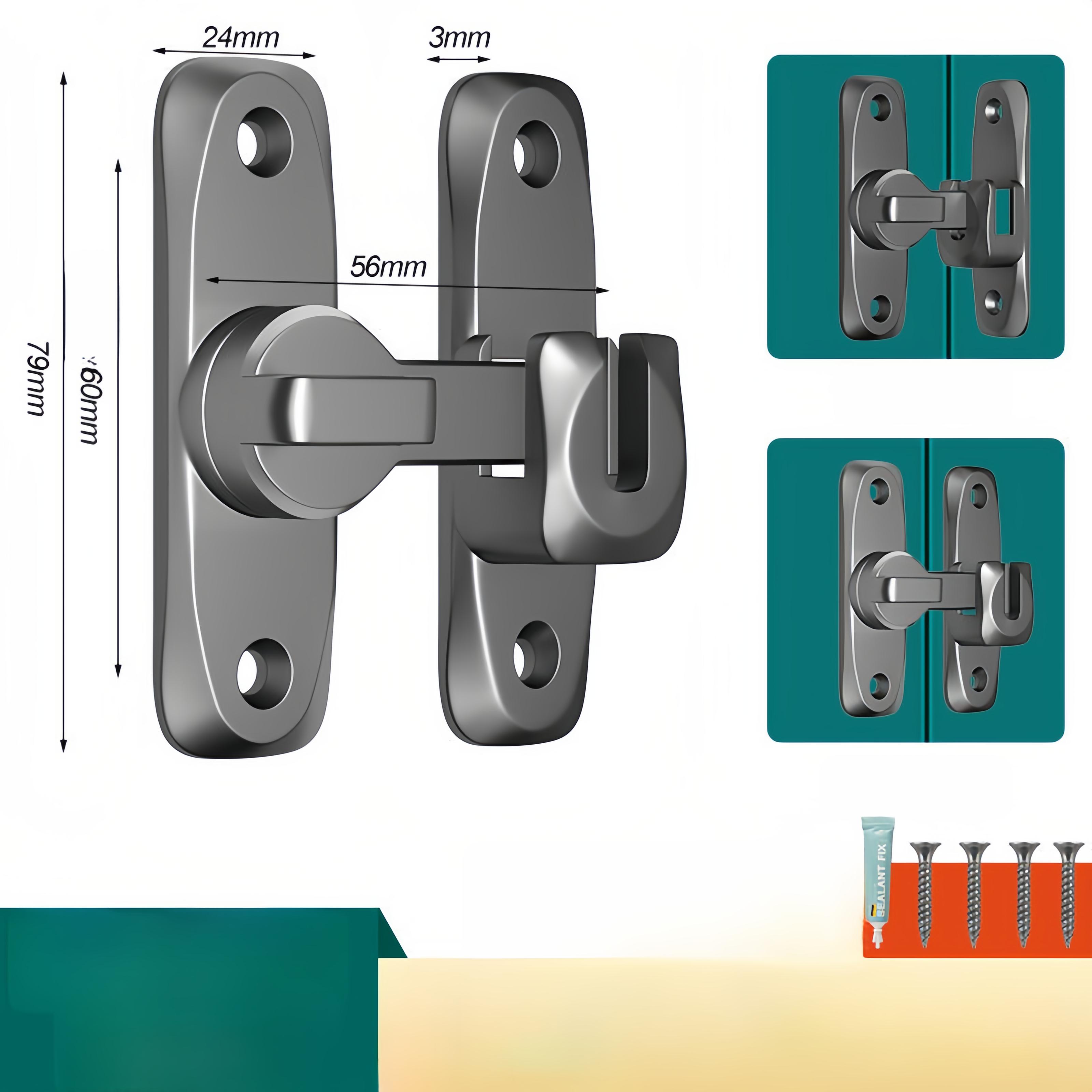 

Дверные болты из нержавеющей стали с матовой отделкой, защелка для дверного замка, поворотная защелка на 90-180 градусов из нержавеющей стали