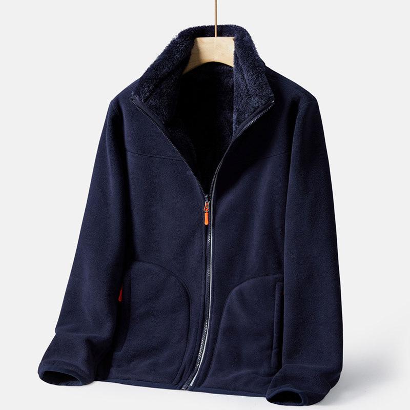 Reversible Polar Fleece Jacket: Thermal Winter Coat for Men & Women