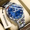 POEDAGAR Fashion Military Men Clock Waterproof Luminous Date Week Man Wristwatch Stainless Steel Quartz Watches Male Reloj