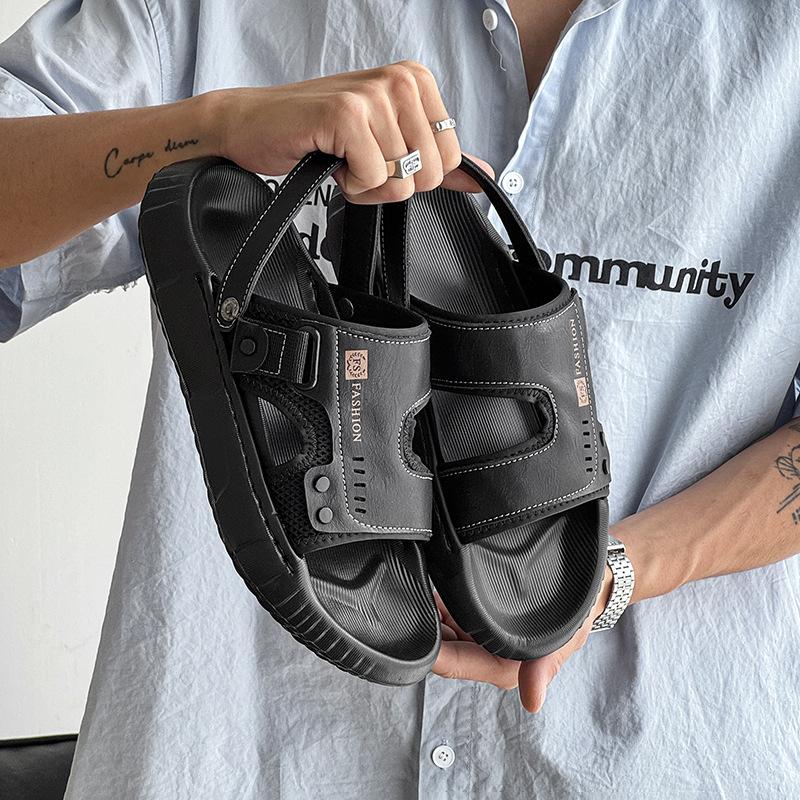 Trendige Hausschuhe Herren rutschfest Outdoor-Bekleidung Indoor Zuhause weichsohlige Sport Outdoor Ein-Wort Strandschuhe 371269-J