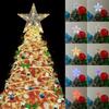 Ornaments Five-pointed Star Lamp Night Light Christmas Tree Top Ornaments LED Glowing Star