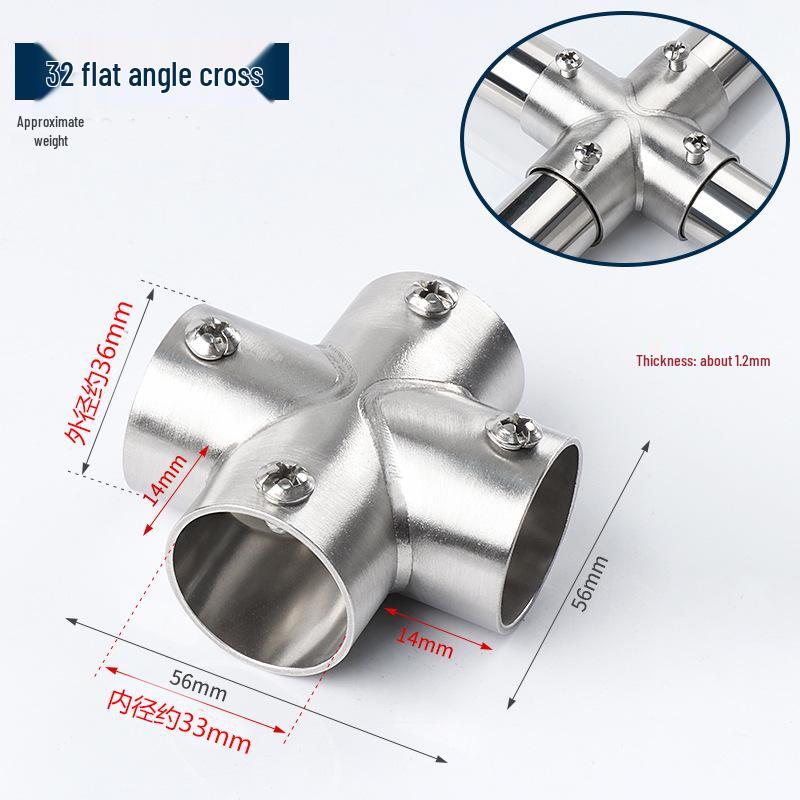 Stainless Steel Pipe Fittings for Clothes Racks and Shelves