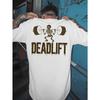 Deadlift Men's T-shirts Classic Versatile Round Neck Back Printed T-shirt Shirt, Suitable for Basketball, a Must-have Men's Summer Outfit