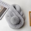 Rabbit Fur Scarf Women Winter Warm Soft Furry Scarves Casual Female Lady Outdoor Neck Warmer Collar Snood Gifts For Her 70Cm