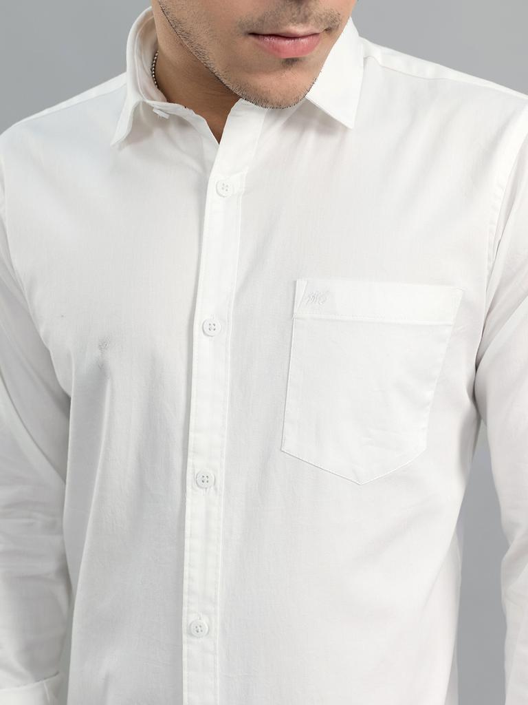 MONTE CARLO Mens Slim Fit Solid Full Sleeve Shirt