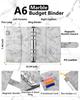 A6 Notizbuch mit Marmormuster und Kupferecken - Budgetplaner