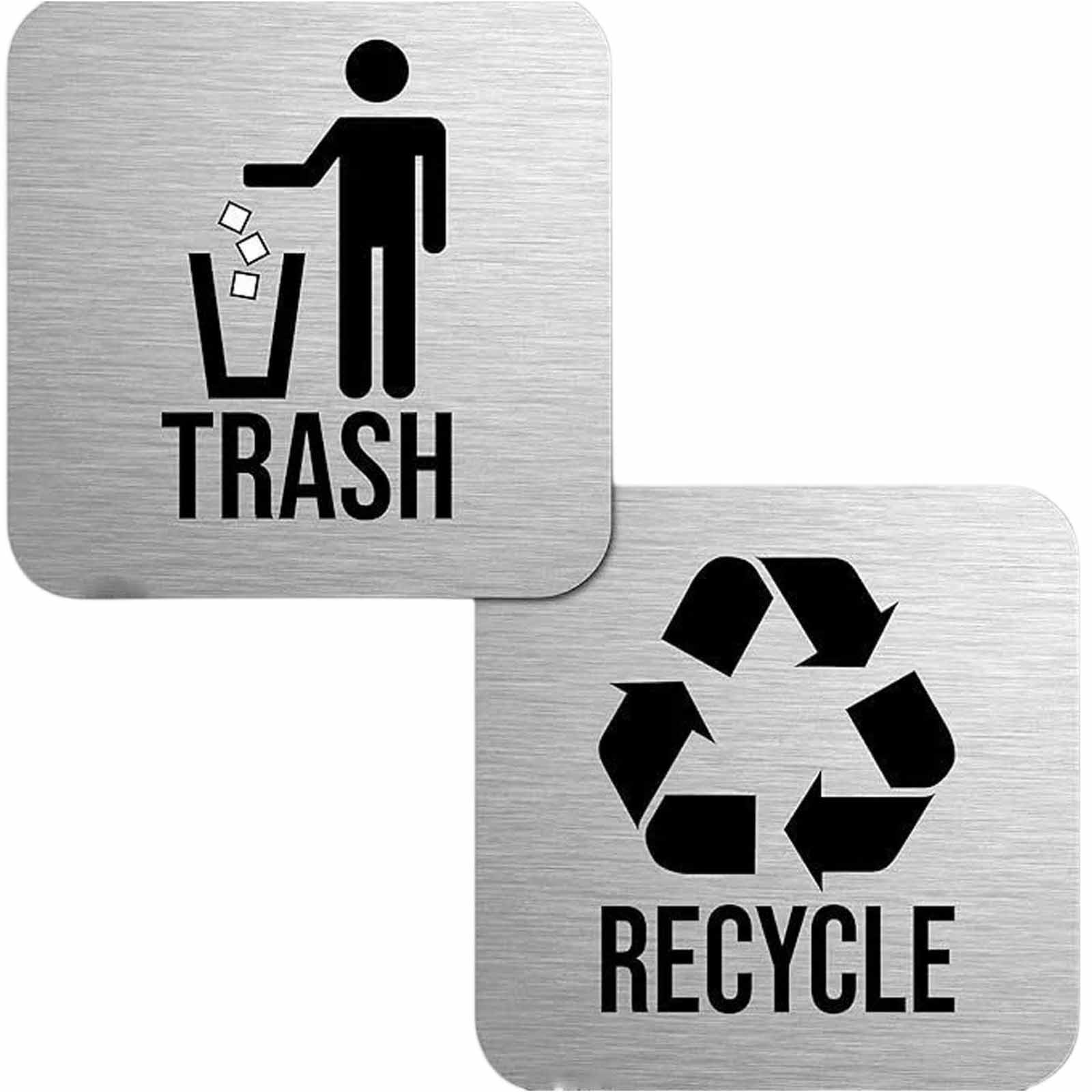 

Adhesive Kitchen Trash Can & Recycling Combo - Self-Stick Waste Container for Home Kitchen, Space-Saving Garbage Separation Organizer One Size