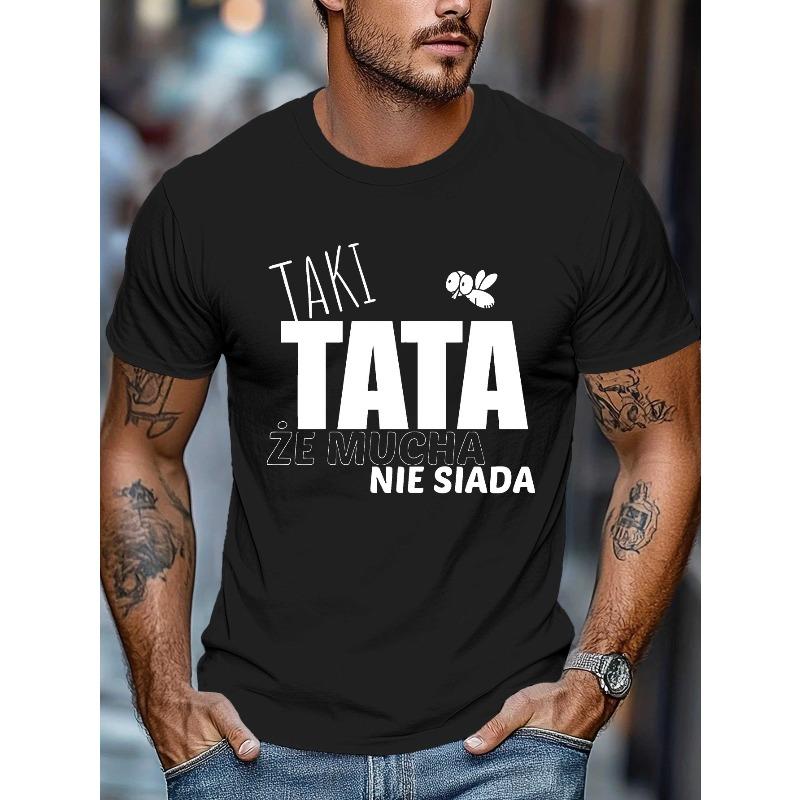 

Европейские размеры Мужская графическая футболка Taki Tata - Черная Повседневная летняя футболка с дизайном пчелы, Круглый вырез, Короткий рукав S чёрный