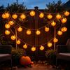 Reusable Fall Seasonal Home Accents Artificial Marigold Flower String Lights, 20/40 LED Cempasuchil Garland Flashing Battery Operated Lights