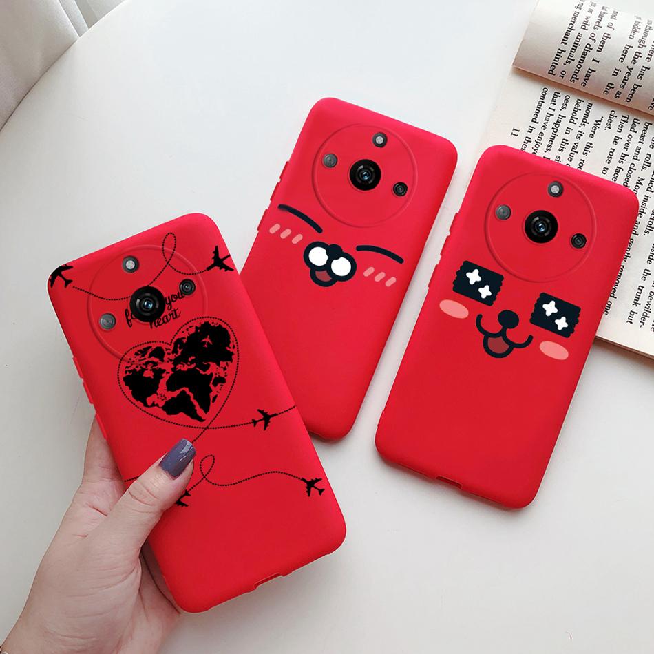 For Realme 11 Pro Plus Case Flower Girl Heart Cute Phone Case Back Cover For Realme 11 11Pro+ 5G Silicone Protection Bumper Capa