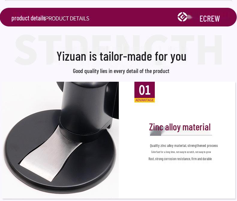 Silent Door Stopper: Hole-Free, Invisible Floor-Mounted Bumper for Bedroom and Bathroom