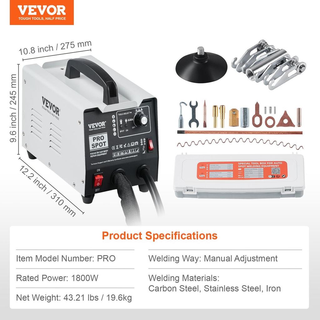 Stud Welder Dent Repair Kit Spot Welding Dent Puller Machine with 7 Modes
