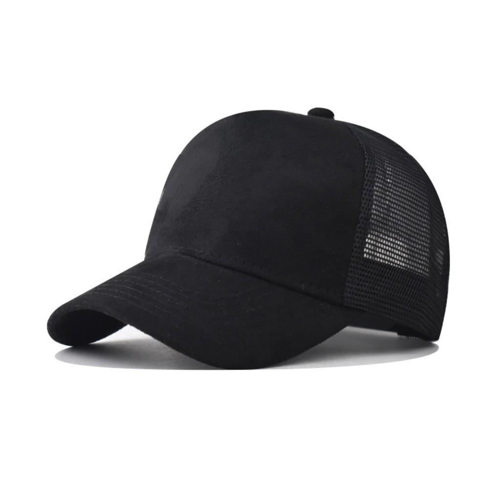 

Fashion Breathable Suede Work Cap Adjustable Hip-hop Trucker Hat Outdoor Sports Hats For Man Women Unisex чёрный