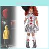 Halloween It Clown Role Playing Costume Set Children Dress For Costume Party