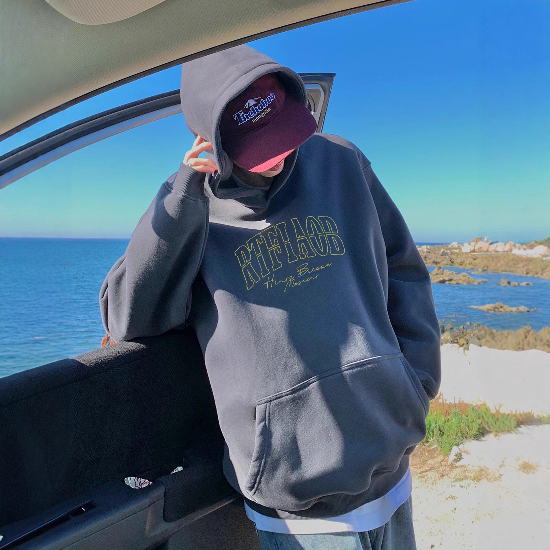 

Hooded Sweater Autumn and Winter Letter Printing Couple Sweater Latest Oversized Coat High Quality Durable Construction Practical Daily Use M