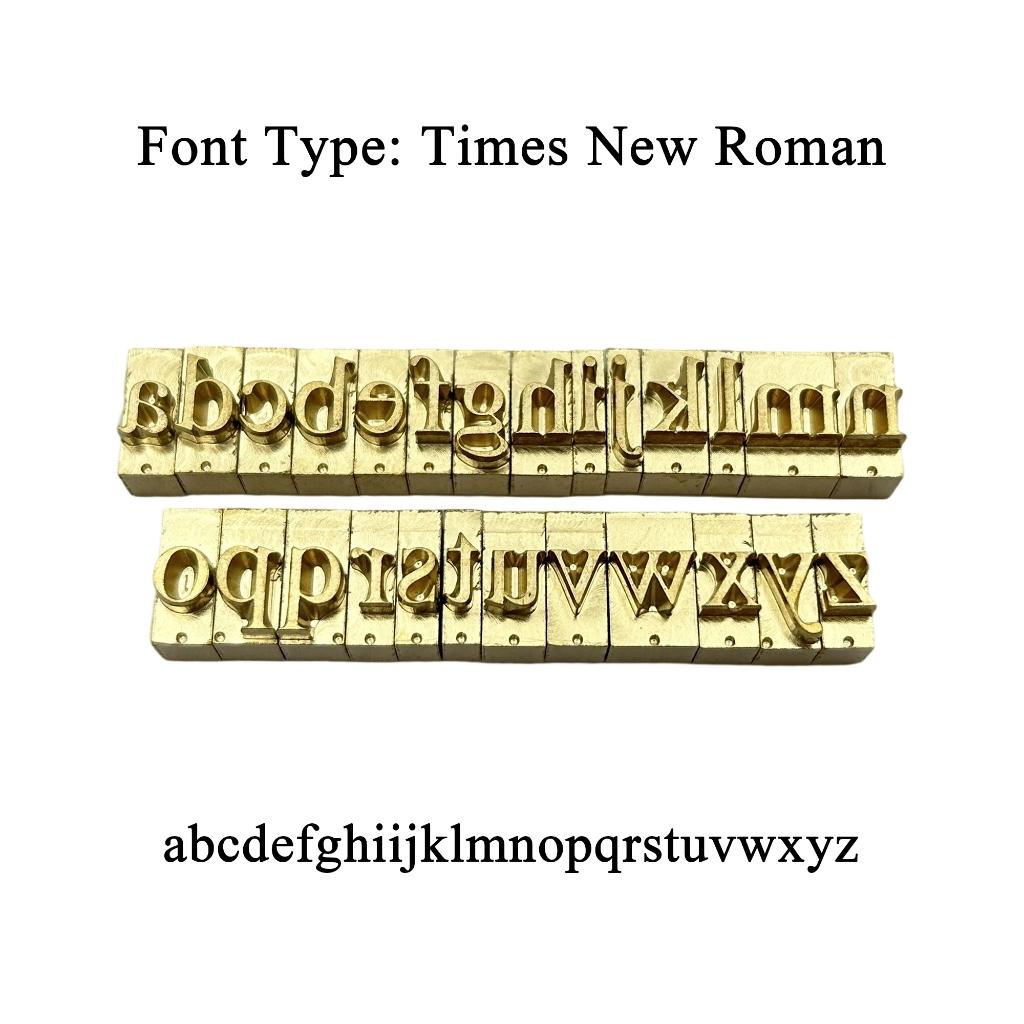 Mosazná raznice abecedy | 26 velkých + malých písmen, 10 číslic, 20 symbolů | Přizpůsobitelný nástroj pro ražení a bronzování peněženek/pouzder na telefony