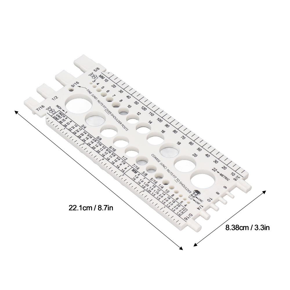 

Efficient Sizing Bolt Identifier Gauge Blue/White Bolt Sizer Thread Gauge Checker Screw Gauges білий