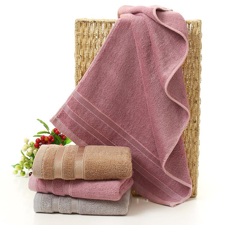 Bamboo Fiber Towel 35x75: Soft, Absorbent, Solid/Mixed Colors, Embroiderable, Ideal for Gifts or Labor Protection.