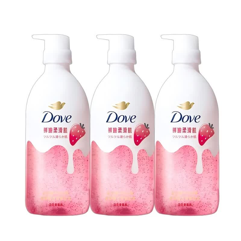 Гель для душа Dove Essence Сладкая клубника Овсяное молоко