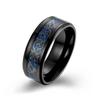 Men's Two-Tone Dragon Pattern Tungsten and Titanium Ring