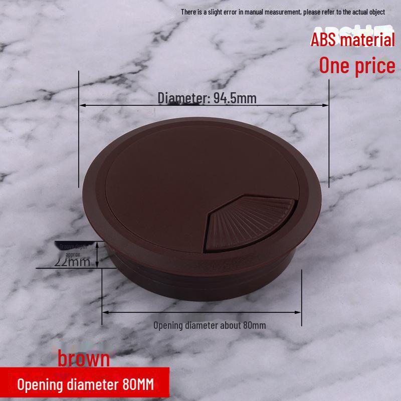 ABS Round Wire Desk Grommet Cover for Desktop Cable Management and Furniture Cabinet Hardware.
