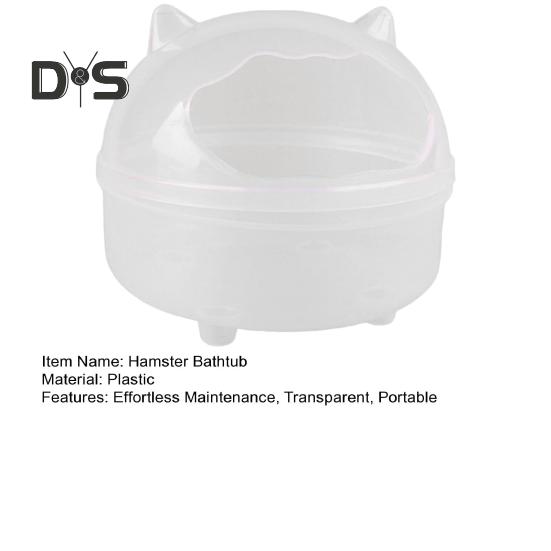 Hamster Bathroom Transparent Hamster Bathtub Hamster Sand Bath Container Small Animals Sandbox Dust Bathtub Hamster Bed for Cage Accessories
