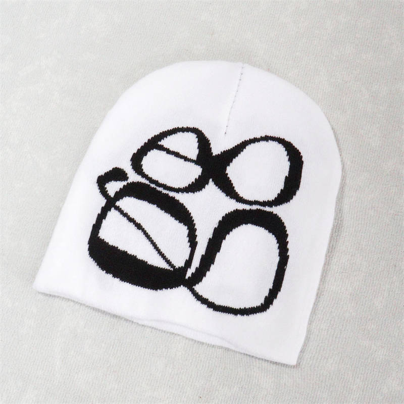 Hat Double American Glasses Pattern Knitted Men's Women's Hats Fashion European