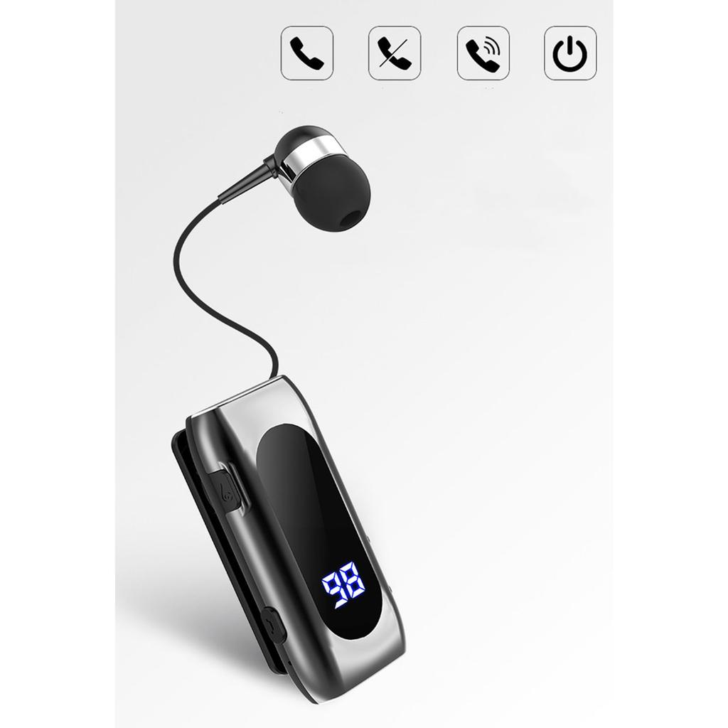 Wireless Headset Lavalier Headphone for Workout/Home/Office LED Display Deep Bass for Outside Sport Lavalier Headset