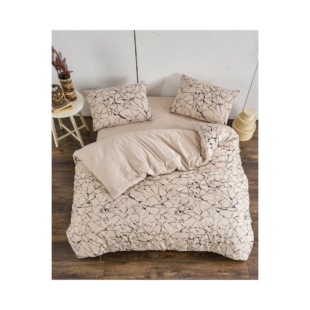 Isabelle, gemustertes Bettbezug-Set für Doppelbetten, mit Spannbettlaken und 2 Kissenbezügen