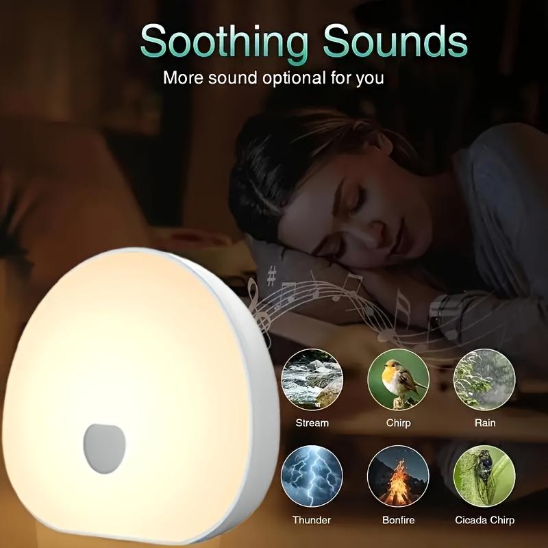 New White Noise Night Light 7 Color Ambient Light Effects 10 Soothing White Noise Sounds Suitable For Bedroom Night Light