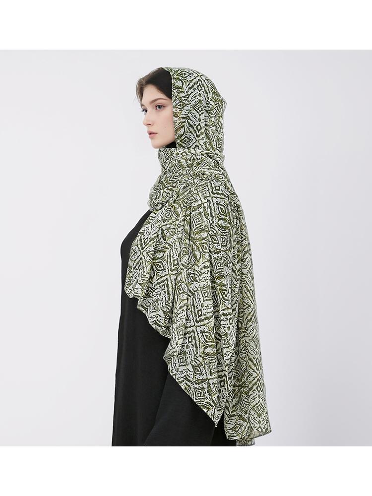2024New Printed Viscose Hijab For Women Muslim Scarf Long Shawl Bandana Foulard Islamic Turban Headband Wrap Floral Headscarf