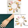 Bracelet Charmant Dessin Animé Zootopie Avec Pendentif en Alliage de Zinc Pour Cadeau de Voyage