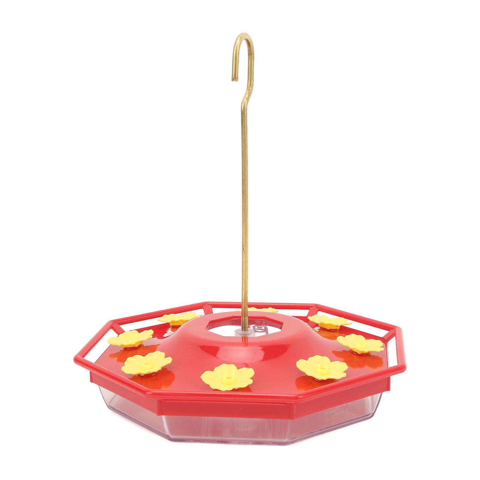 

8 Yellow Flower Hummingbird Feeder Plastic Hummingbird Feeder with Copper Hook for Outdoors Hanging