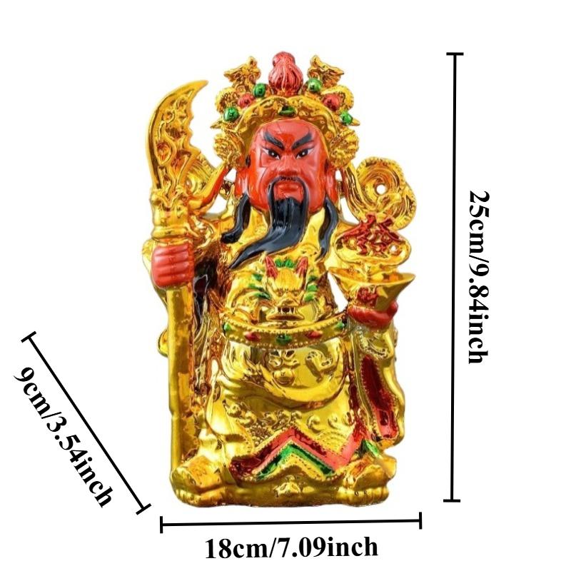 1pc Ceramic Wealth Attraction Guan Gong Ornament Zhaocai Statue Home Decoration Chinese Guan Gong Ornament Decoration Crafts