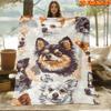 1 stuks Chihuahua Hondendeken Geschikt voor Alle Seizoenen, Zachte Flanellen Plaid Bedsprei met Chihuahua Print, Machine Wasbaar Gezellige Bank Bedsprei voor &, Pe