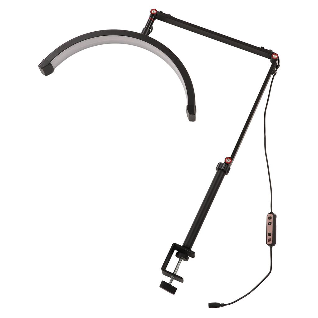 Half Moon Fill Light 360 degrees  Rotation Brightness Color Temperature Adjustable LED Fill Lamp 110‑240V
