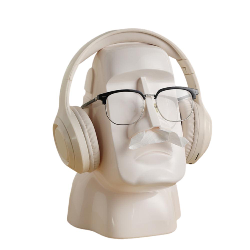 Creative Tissue Storage Box Stone Statue Space-Saving Paper Towel Container Plastic Novelty Sunglasses Storage Rack Household