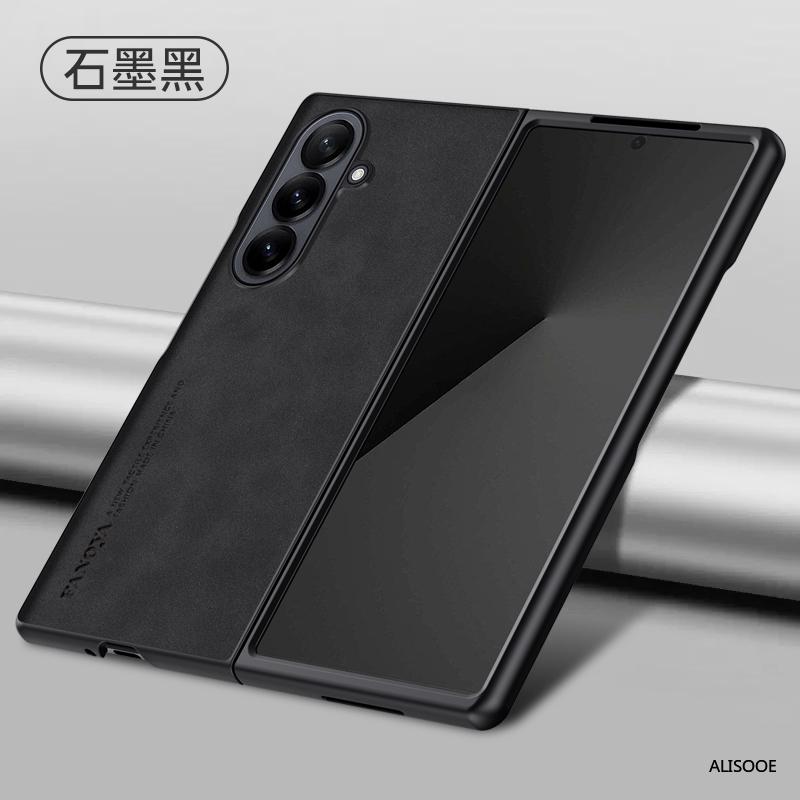 Mattes PU-Leder Funda für Samsung Z Fold 8 Fold 7 6 5 4 3 2 Hülle Matte Hartplastik Stoßfeste Handyhülle